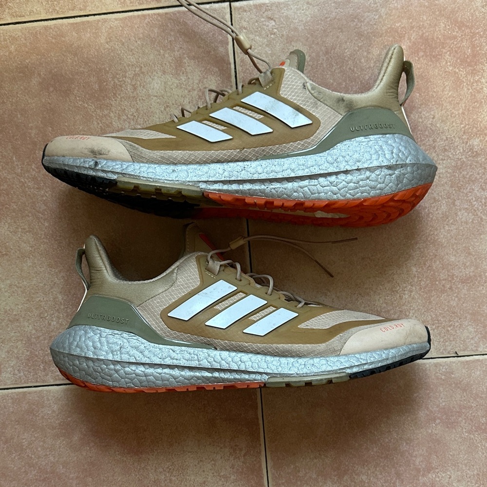 Adidas Men’s COLD RDY Ultraboost waterproof Beige, Orange, Silver Running Shoes